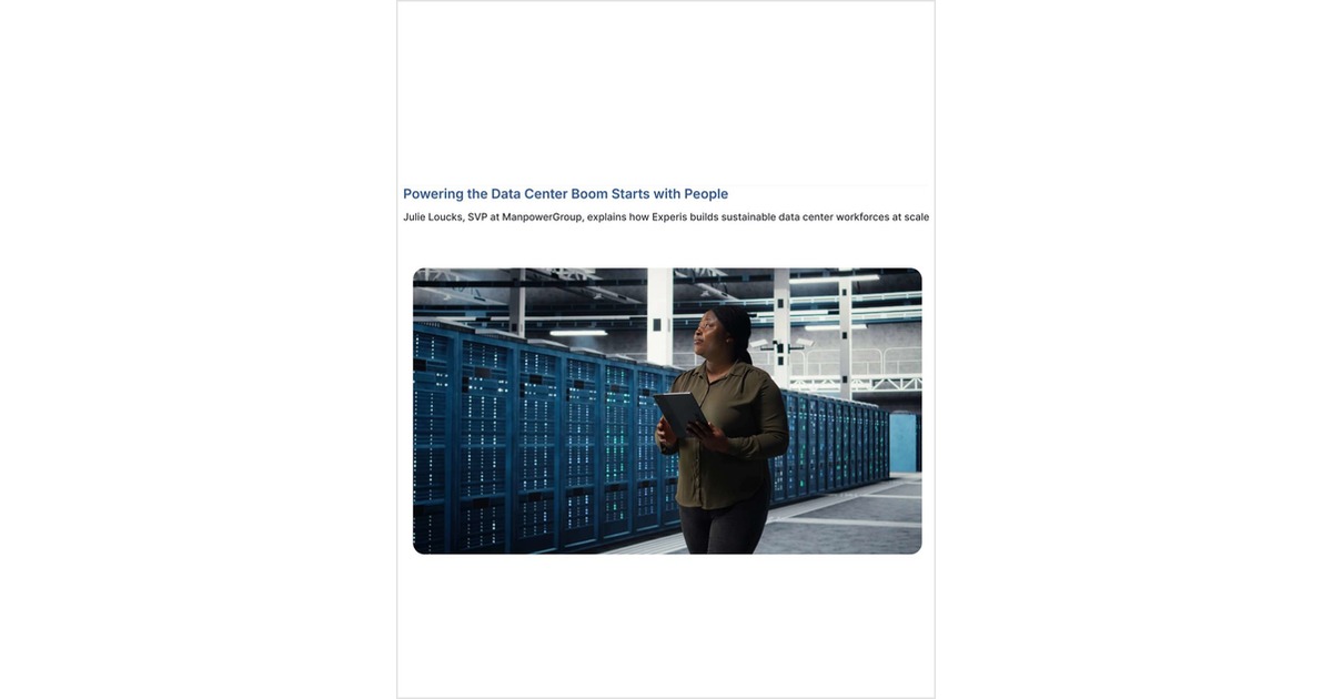 Powering the Data Center Boom Starts with People