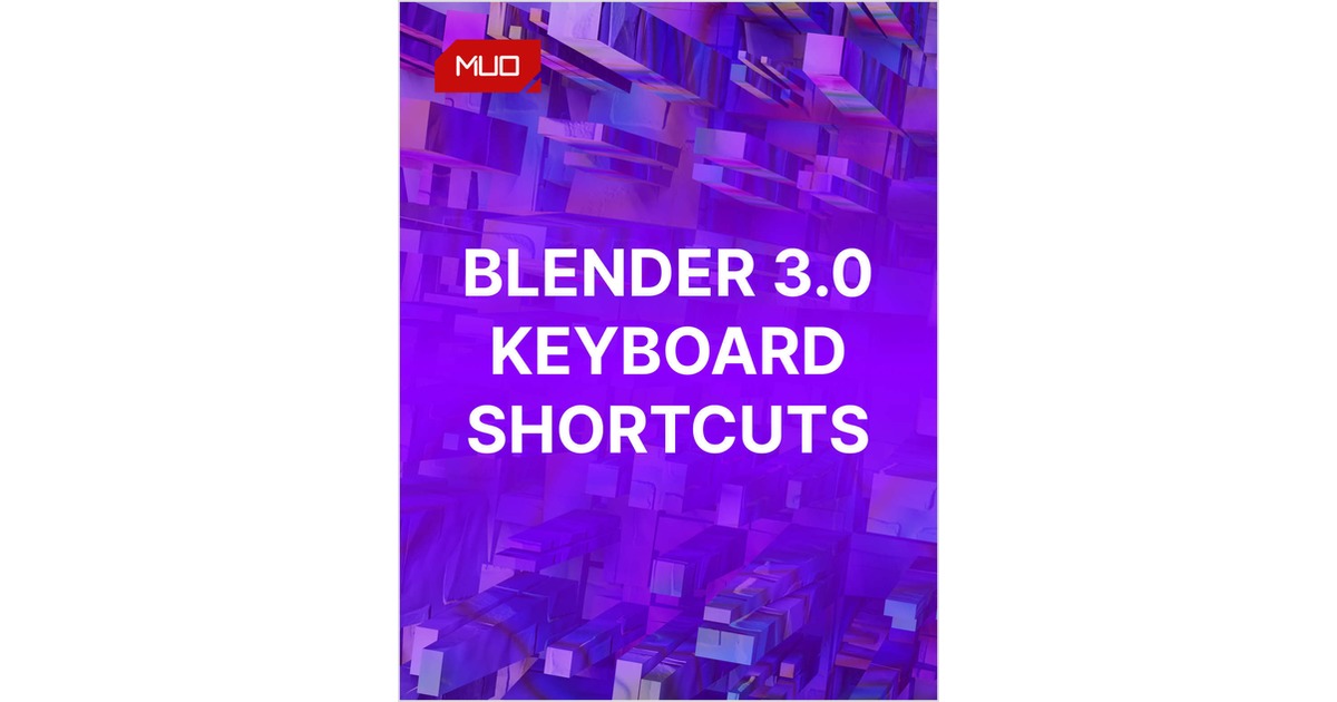The Essential Blender 3.0 Keyboard Shortcuts Cheat Sheet