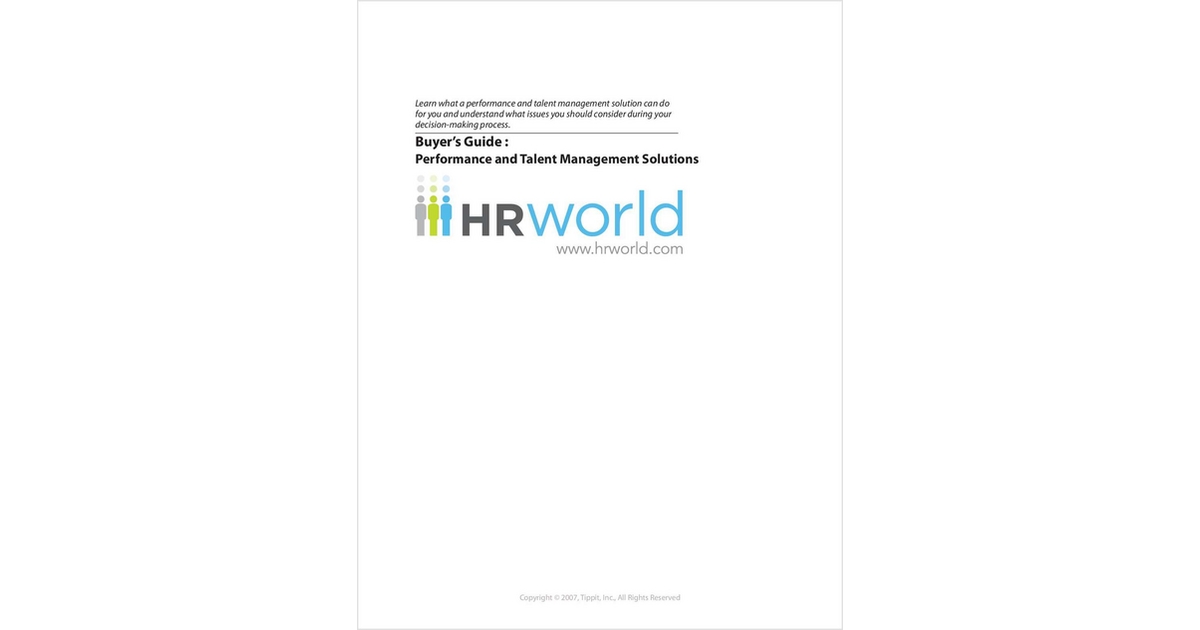 Performance and Talent Management Solutions Buyer's Guide
