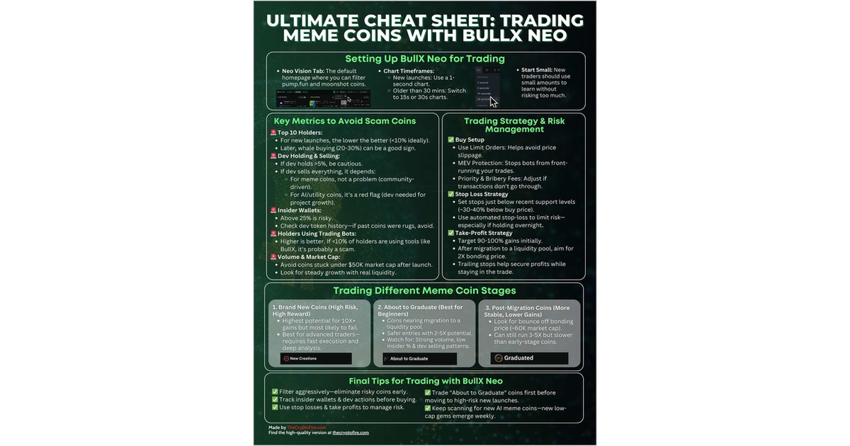 Ultimate Cheat Sheet: Trading Meme Coins with BullX Neo