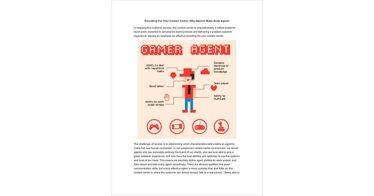 Recruiting for Your Contact Center: Why Gamers Make Great Agents