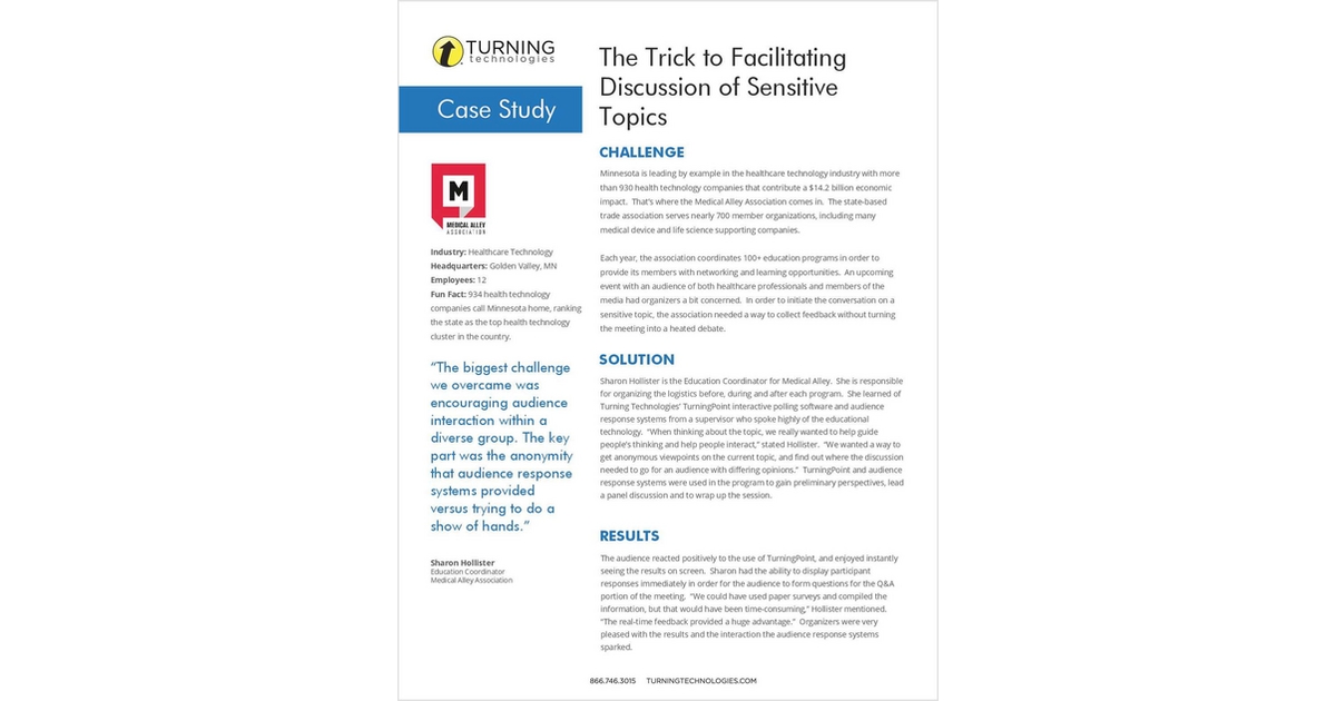 The Trick to Facilitating Discussion of Sensitive Topics