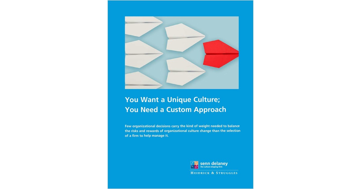 You Want a Unique Culture; You Need a Custom Approach