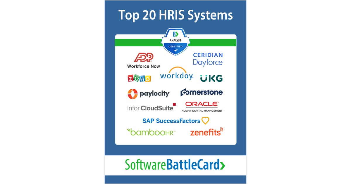 Top 20 HRIS Systems BattleCard 2025: Ceridian Dayforce HCM vs. Alternatives