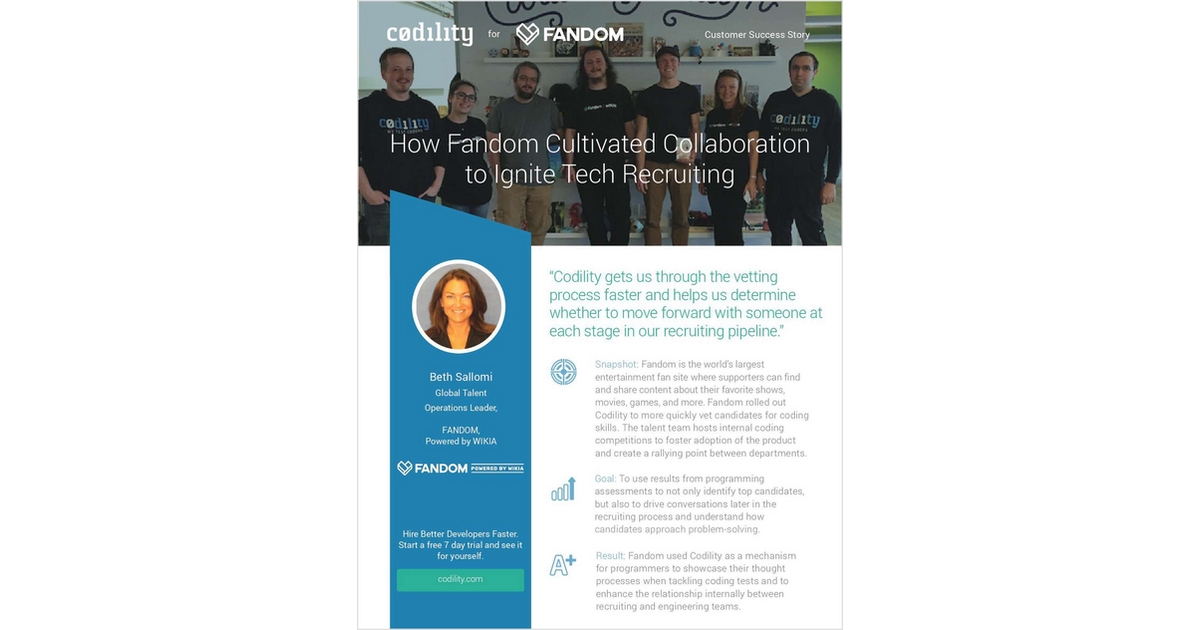 How Fandom Cultivated Collaboration to Ignite Tech Recruiting
