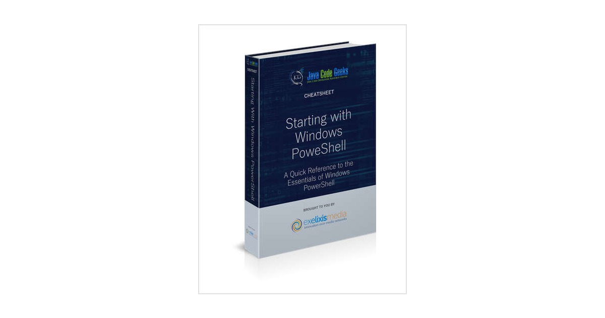 Starting with Windows PowerShell Cheatsheet